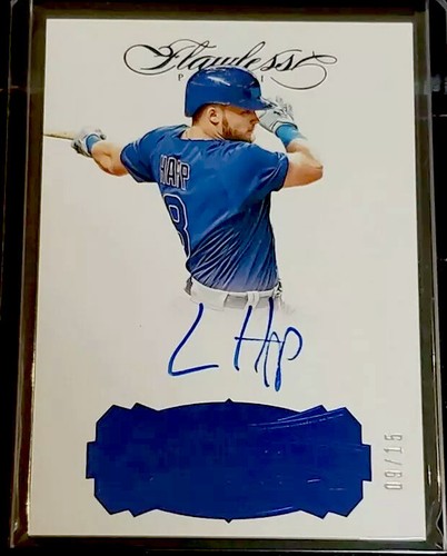 2017 Panini Flawless Signatures Ian Happ Sapphire Auto RC 09/15 Rookie - Picture 2 of 5