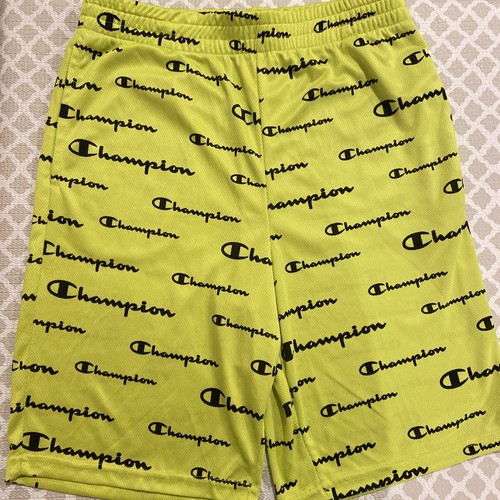Champion Boys/Men shorts ( 2 pieces ) Size 18/20 Black and Florescent Yellow - Picture 3 of 3
