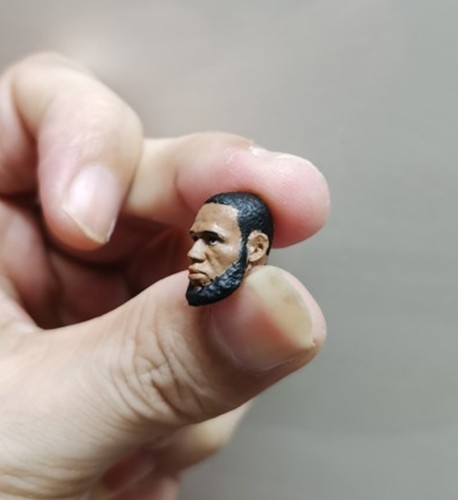 1/18 Model James Basketball Stars Man Head Sculpt Fit 3.75" JOYTOY Action Figure - Picture 2 of 3