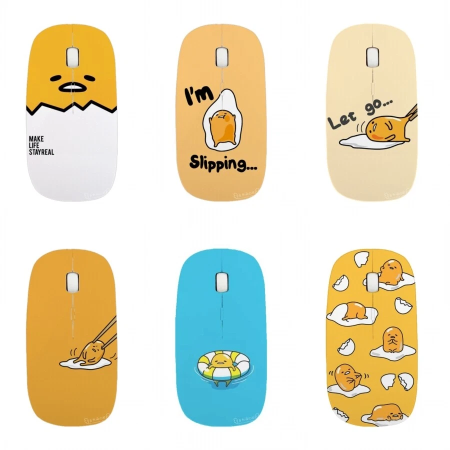 New Gudetama Cartoon Wireless Optical Mouse – DIY Pattern Print For PC Laptop - Image 2 of 4