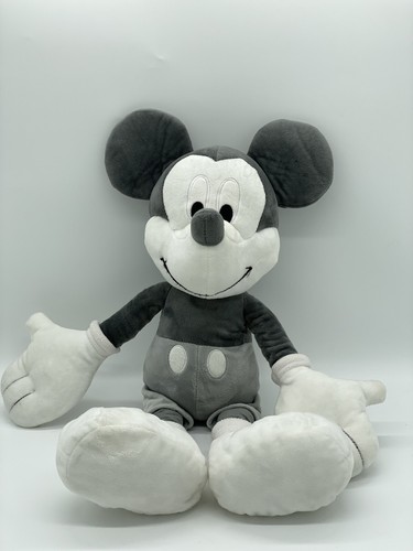 black and white mickey mouse plush