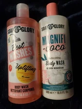 Soap and Glory Best Washes Uplifting Body Wash & MagnifiCoco Body Lotion 16.9oz