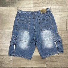 VTG Y2K Southpole Baggy Jean Shorts Jorts Mens 40 Faded Blue 13  Inseam Cargo