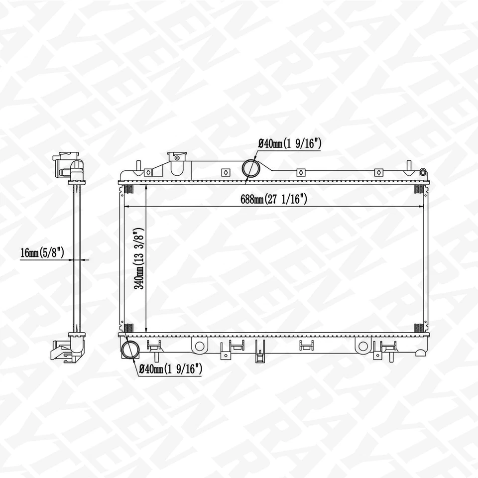 Radiator Fit for 2015-2020 Subaru WRX STI Foto 3 de 4