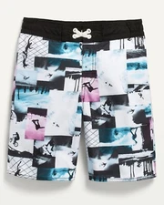 Old Navy Kids Size Medium (8)  Board Shorts Swim Trunks Built In Mesh Briefs $20