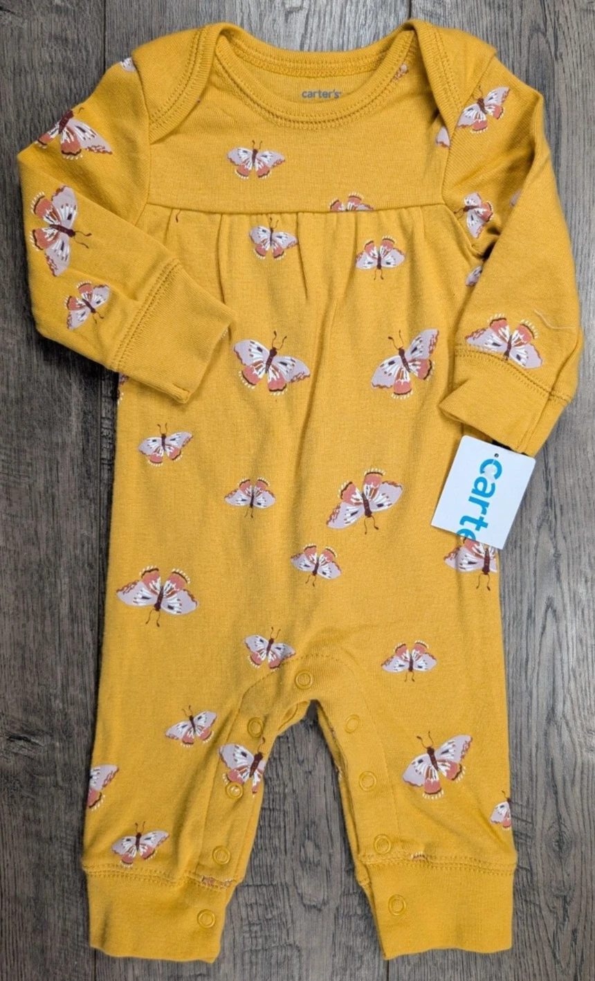 Baby Girl Clothes New Carter's 3 Month Yellow Butterfly Outfit