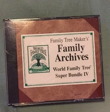 Family Tree Maker's Family Archives World Family Tree Super Bundle IV CDs