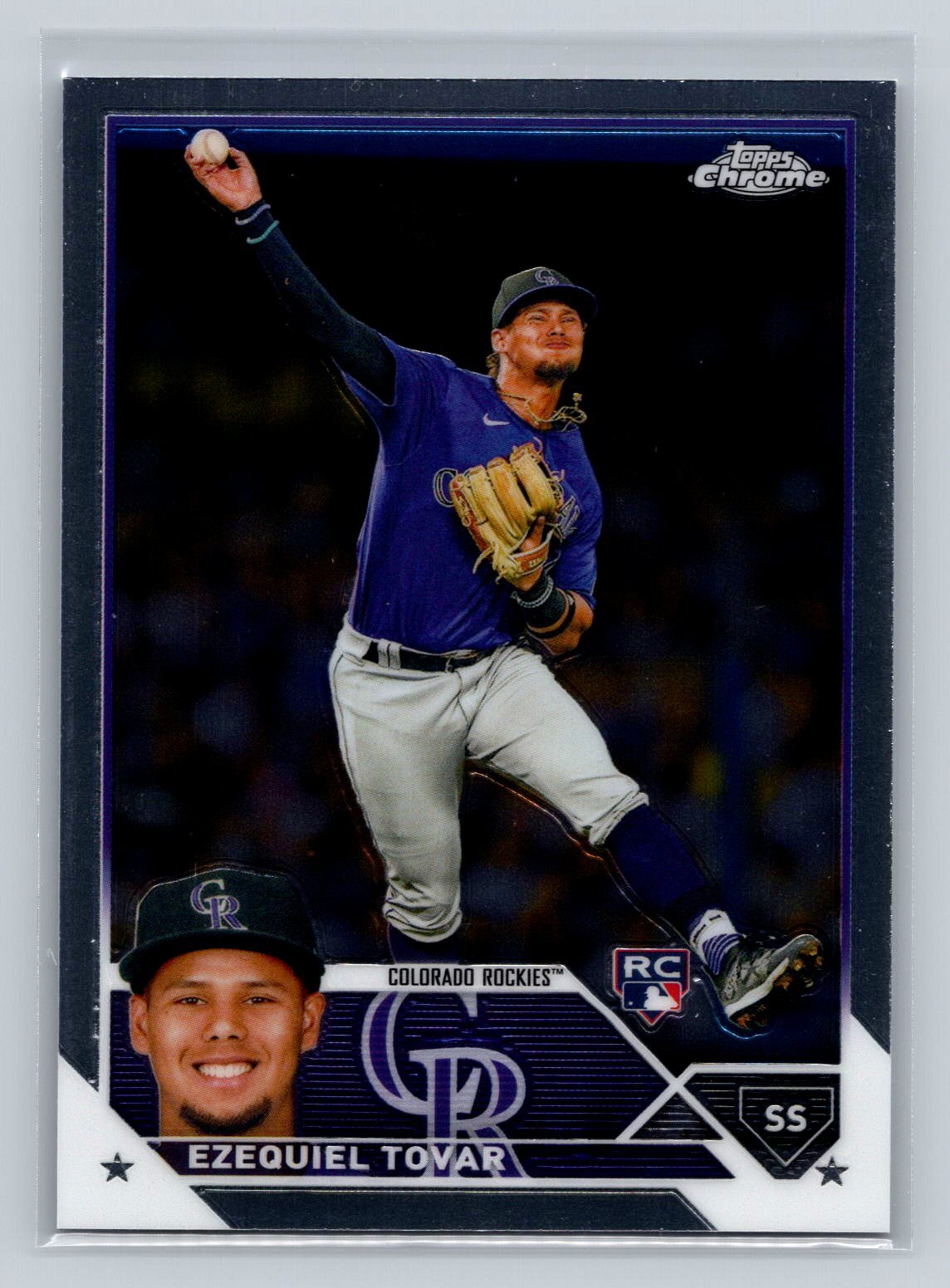 2023 Topps Chrome Baseball #106 Ezequiel Tovar Rookie RC Colorado Rockies