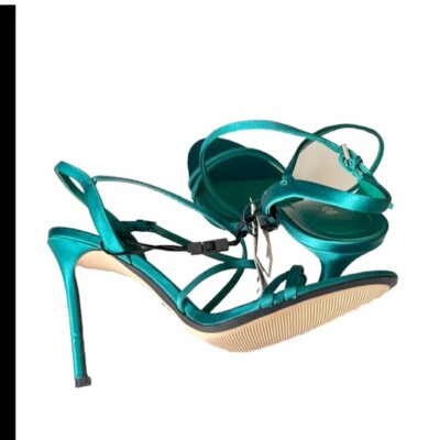 ZARA ハイヒール ZARA NEW WOMAN HEELED VINYL SANDALS WITH SHINY DETAIL CLEAR