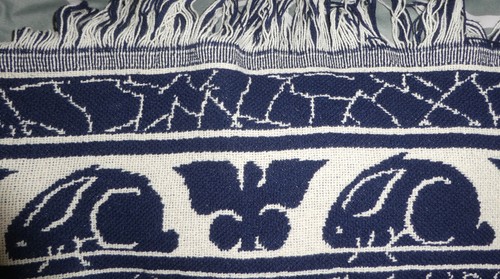 RARE New DEDHAM THROW BLANKET ~Rabbits Potting Shed ~Cotton Twin Bedspread Cover - Picture 3 of 5