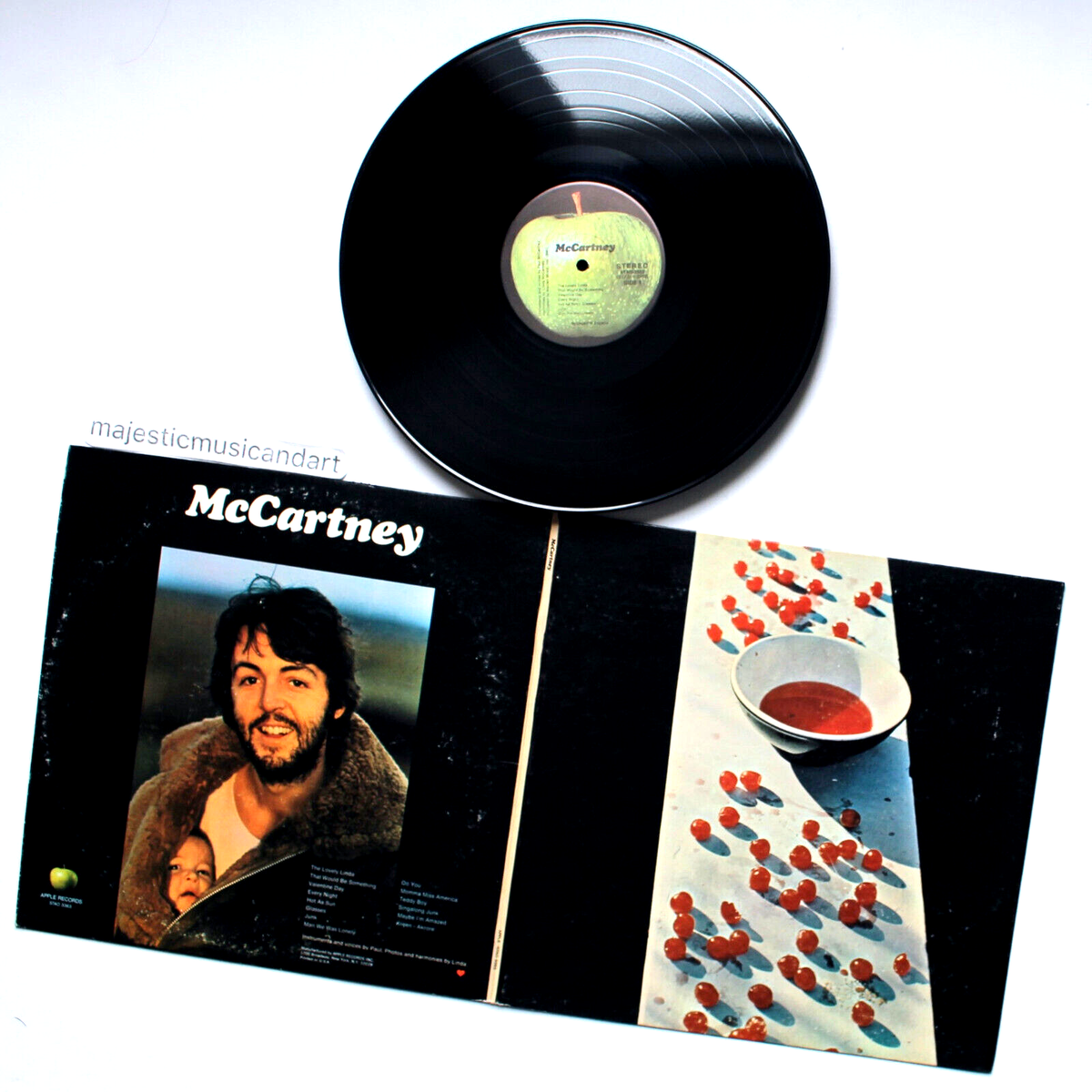 ORIGINAL 1970 STERLING GREEN APPLE PAUL McCARTNEY VINYL LP