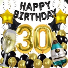 Happy Birthday Luftballons Banner Ballon Wimpel Party Deko Aufblasdeko