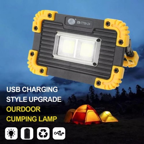 2x LED Arbeitsleuchte Baustrahler Akku Aufladbar Flutlicht Werkstattlampe DE~ - Bild 11 von 17