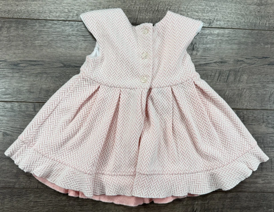Baby Girl одежды Marmellata 3-6 месяцев розовый плиссированные платье - Изображение 3 из 3