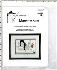 "Meooow.com" ©1998 Calico Crossroads™ Kats by Kelly Counted Cross Stitch 85575