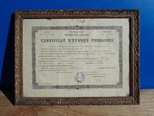Cadre doré ancien fin XIXéme cadre 53cm x 64cm certificat d'etude primaire