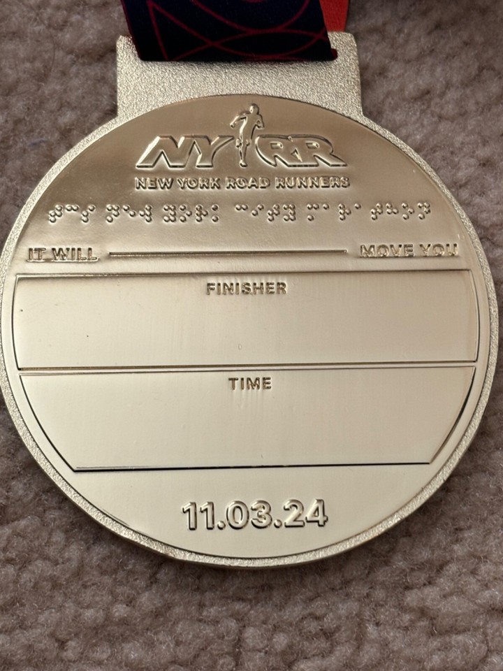 2024 NYC New York MARATHON MEDAL & PIN Abbott World Marathon Major NEW