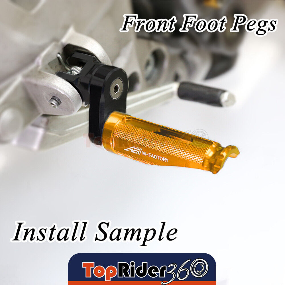 GOLD Shinobi 25mm Extend Front Foot Pegs For Kawasaki ZX-7R GOLD Shinobi 25mm Extend Front Foot Pegs For Kawasaki ZX-7R