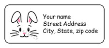 30 personalized Easter bunny return address labels stickers tags