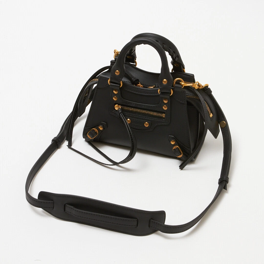 Balenciaga Classic Nano City Nano Leather Bag in Black