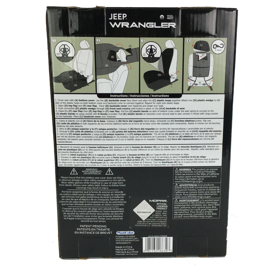 New JEEP WRANGLER Rugged Neoprene Car Truck SUV Front Seat Cover Foto 4 de 4