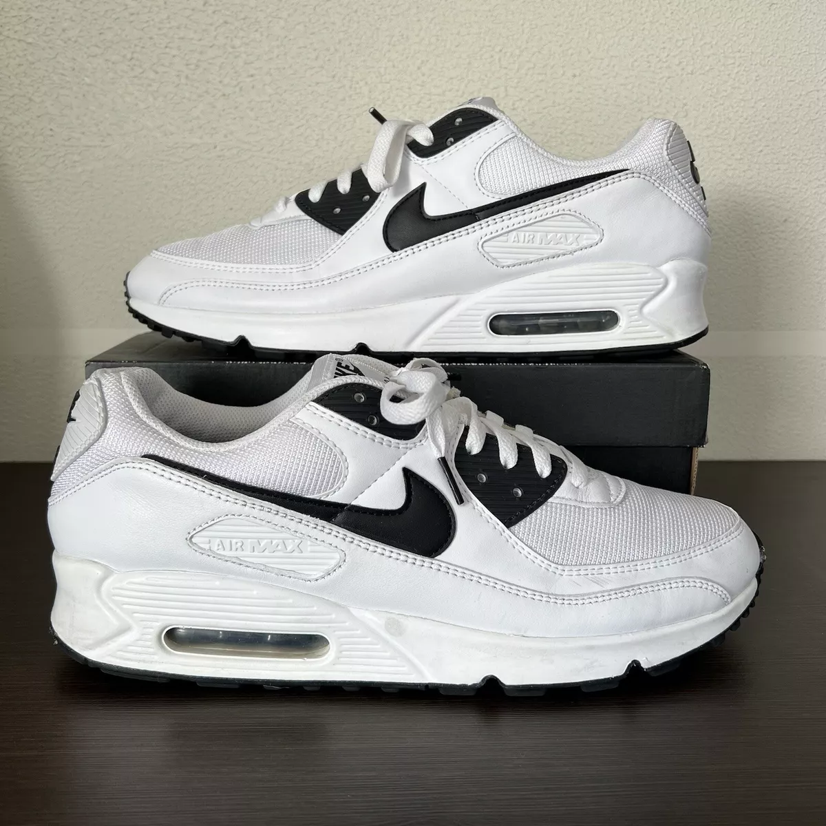 Rare Nike Air Max 90 White Panda Shoes Men's Size US 12 EU 46 СТ1028-103 | eBay