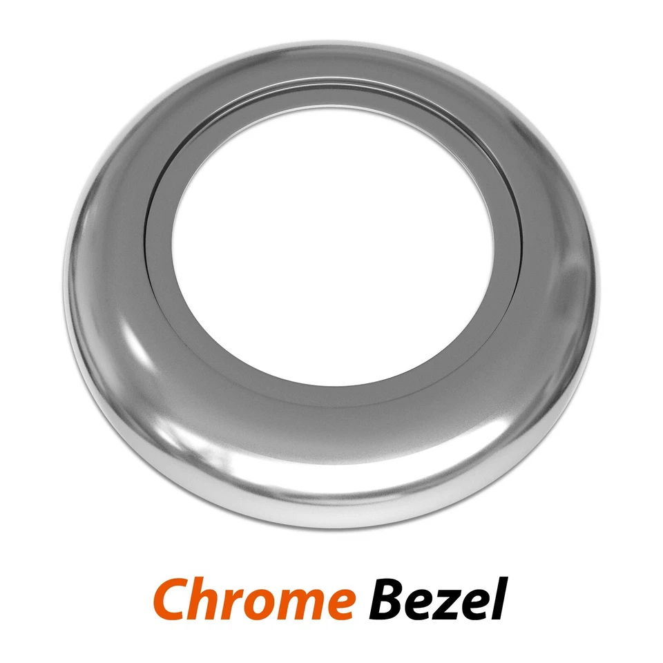100PCS 3/4" Round Chrome Trim Ring Bezel For 3/4" 12V LED Side Marker Lights Car - Image 2 of 4