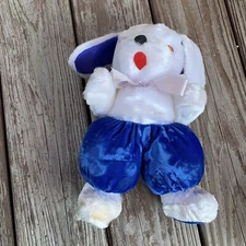 Vintage Gund Creation J. Swedlin Inc. Teddy Bear Plush White Blue Super Soft