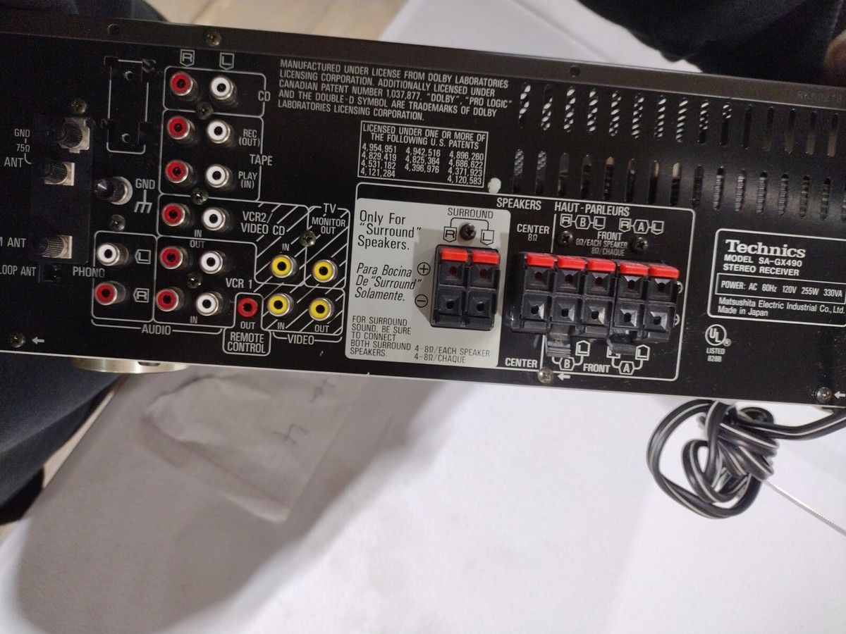 Technics SA-GX490 AV Receiver Digital AM FM Tuner Surround Stereo