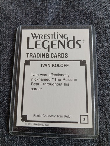 Ivan Koloff #3 Wrestling Card 1991 Imagine Wrestling Legends WWF NWA AWA WWE - Picture 2 of 2
