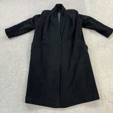 Hamells Ladies Coat Black 6 Petites Wool & Cashmere Long Occasion Funeral Smart