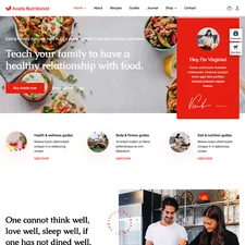 Nutritionist Website Design with Free VPS Web Hosting and Installation