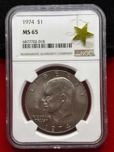 1974 Eisenhower $1  IKE Dollar NGC MS65