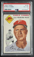 1954 Topps #183 Earle Combs PSA 4 VG-EX HOF