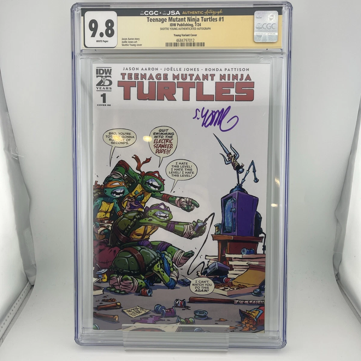 アメコミリーフ　TMNT: Alpha CGC 9.8 Teenage Mutant Ninja Turtles 9.8 Near Mint/Mint, Comics Signed