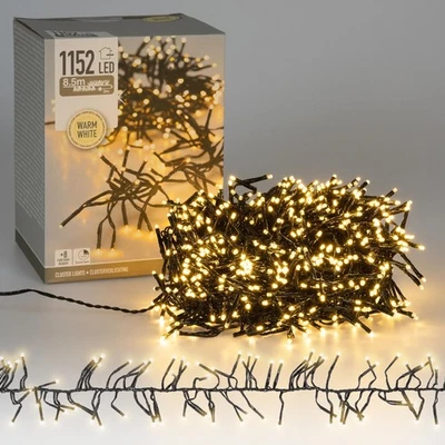 Cadena de luces 8,5m 1152 LED blanco cálido interior/exterior guirnalda Navidad - Imagen 1 de 4