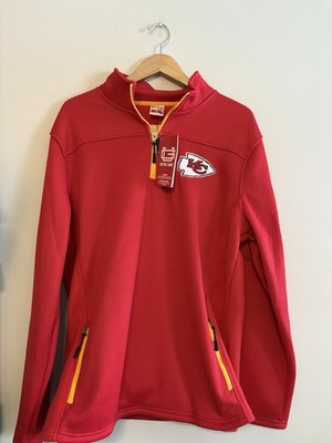 Kansas City Chiefs NFL Men s Red And Yellow Quarter 1/4 Zip XL NWT Football