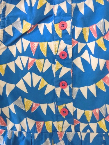 Mini Boden Girls 5-6 Year Blue, White Pink Flag Sleeveless Pockets Lined Dress - Picture 5 of 6