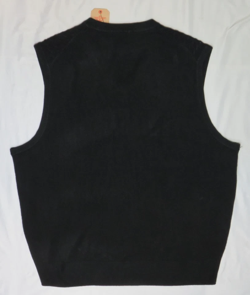 LEVI'S DOCKERS HOMBRE XL NEGRO SUÉTER CHALECO 100% ACRÍLICO TEJIDO 81086TP $50 NUEVO CON ETIQUETAS NUEVO Foto 2 de 4