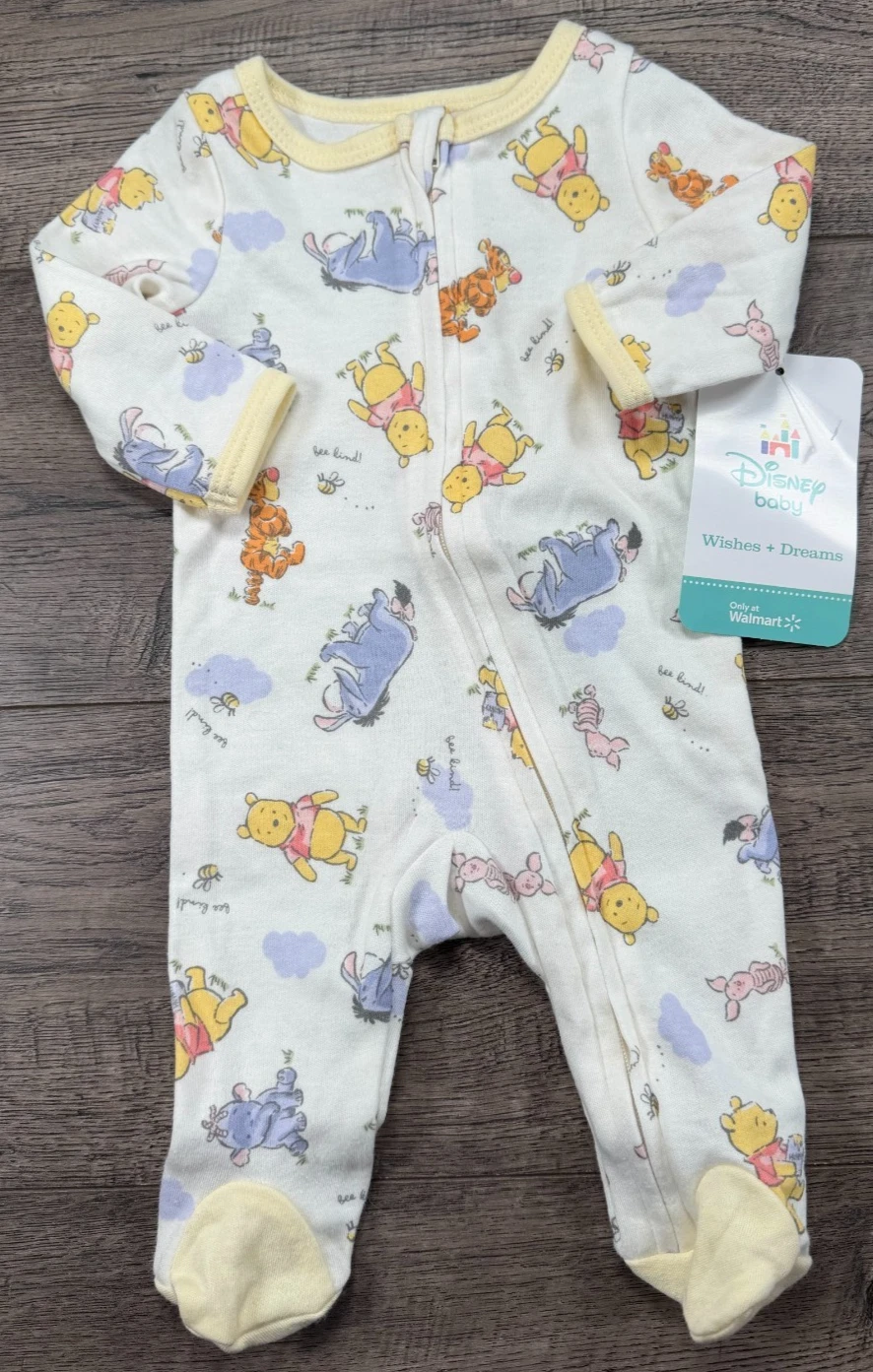 Baby Boy Clothes New Disney Baby Newborn Pooh & Eeyore Tigger Footed Outfit