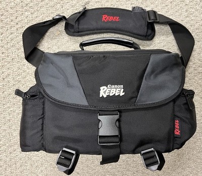 Canon Rebel Camera Bag Carrying Case Padded DSLR Digital Shoulder Strap Dividers