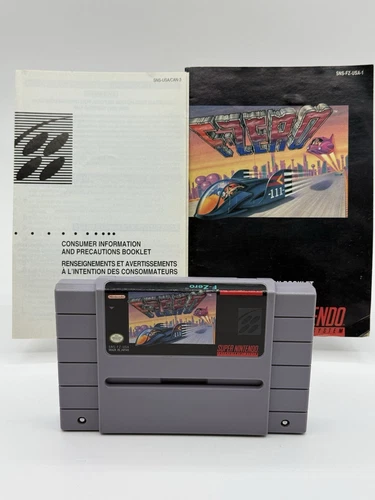 F-Zero SNES Super Nintendo 1991 Authentic Game w Manual Working Tested *CLEAN*