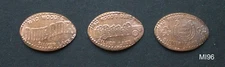 MI96 - MAC WOODS DUNE RIDES complete set 3 elongated pennies COPPER, Mears, Mich
