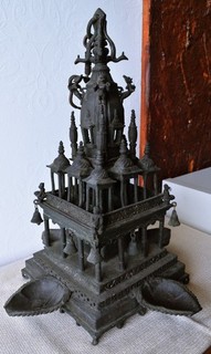 Tempel Öllampe (Dalucha/ Shikhar Lamp) Nepal um 1900