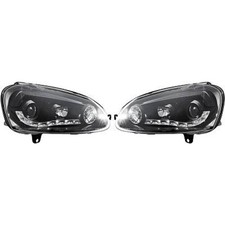 Diederichs Design Scheinwerfer Set klarglas/schwarz Led für VW Golf 5 03-08 MIT