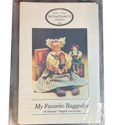 DeCuyper Trading My Favorite Raggedys Doll Sewing Pattern 18'' Ann & Andy