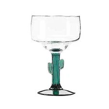 Libbey 3620JS 16 oz Stemmed Cactus Margarita Glass - 1 Doz
