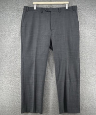 Lauren Ralph Lauren Dress Pants Men Size 42x30 Wool Flat Front Gray Office