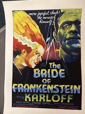 THE BRIDE OF FRANKENSTEIN (1935) fully restored 27"x41" 1935 Movie Poster