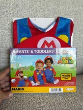 Nintendo Super Mario Bros. Infant 6-12 Costume Jumpsuit Disguise w/ Hat